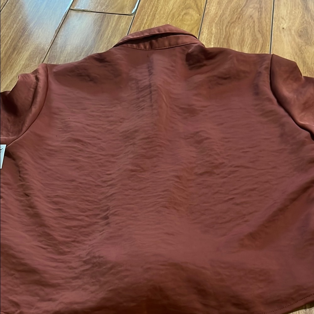 Rust Button-Up Blouse - Picture 7 of 7